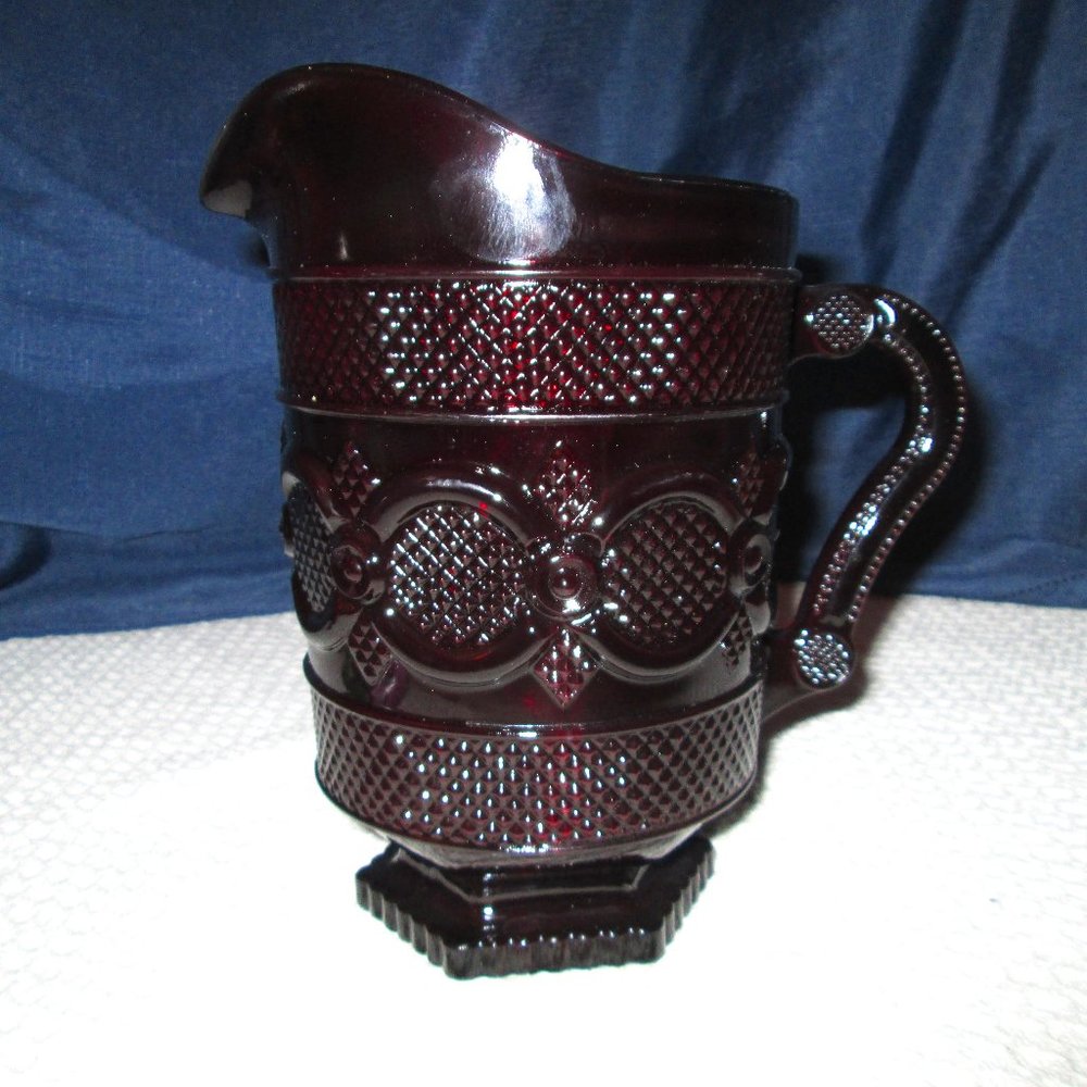 Avon cranberry red glass 1876 cape cod collection. Large pitcher
